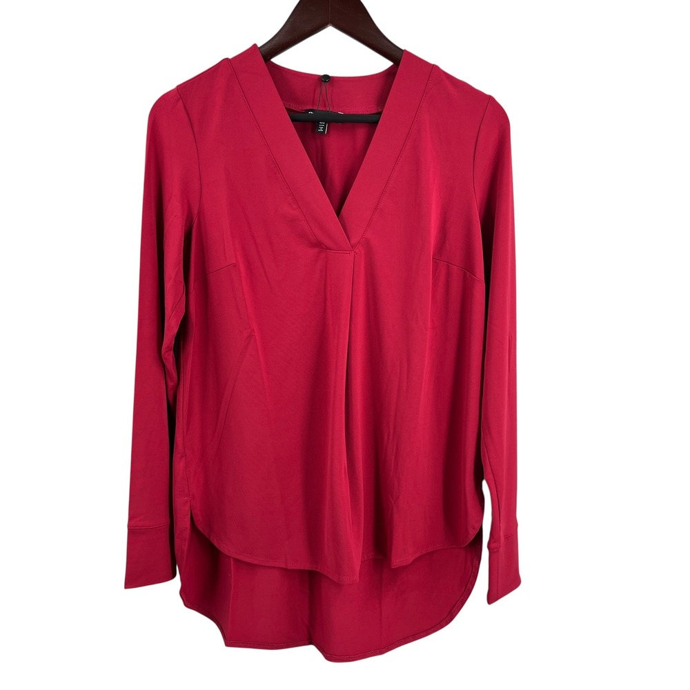 Universal Standard Anemone Pink Long Sleeve V-Neck Tunic Top 4XS (00-0) New